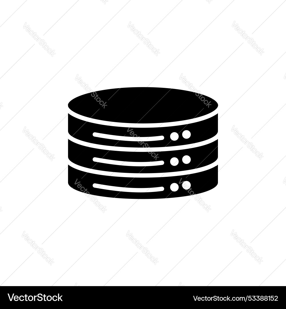 Database icon set cylinder server data storage Vector Image