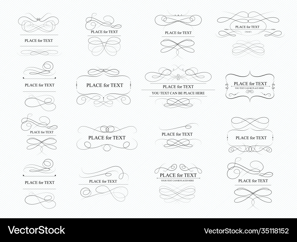 Elegant Swirl & Scroll Elements vector image