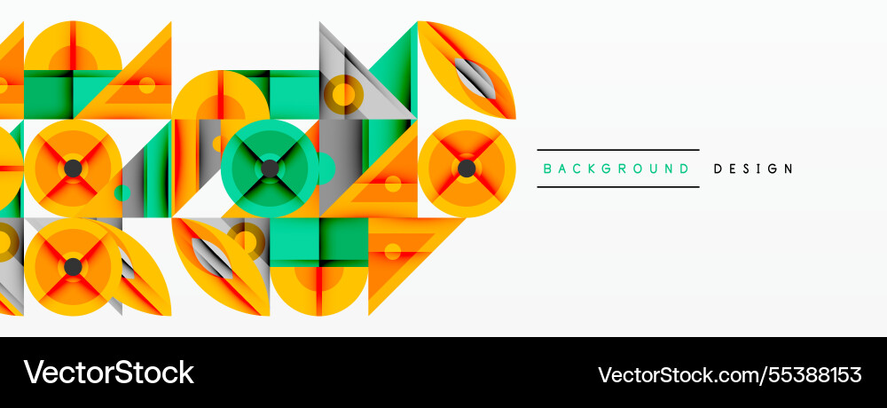 Dynamic geometric composition with sharp angles vector image