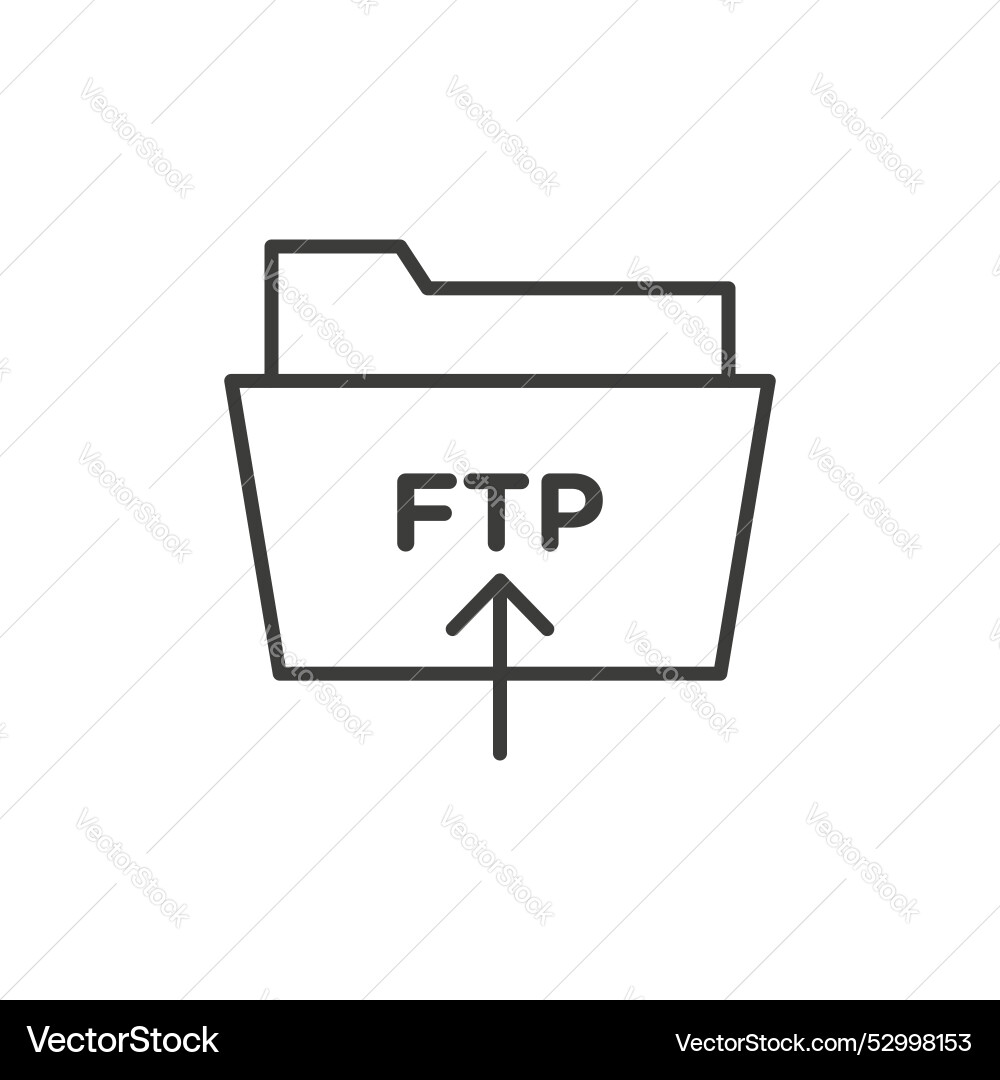 Ftp icon set server web connection symbol Ftp icon set server web connection symbol vector image