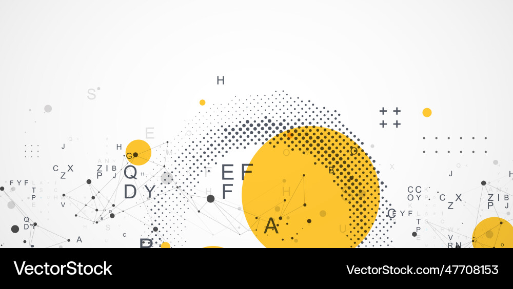 Halftone science background with connecting dots Halftone science background with connecting dots vector image