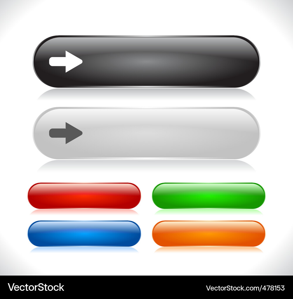 Modern Button Set Vector Image