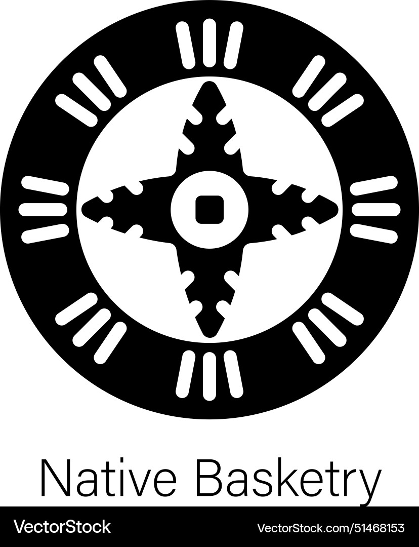 Native basketry Royalty Free Vector Image