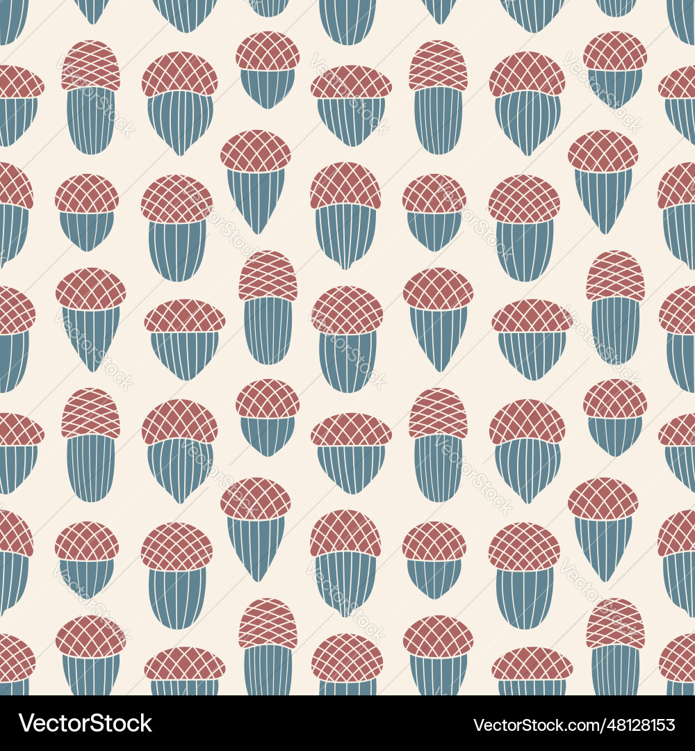 Seamless pattern with acorns Vector Image