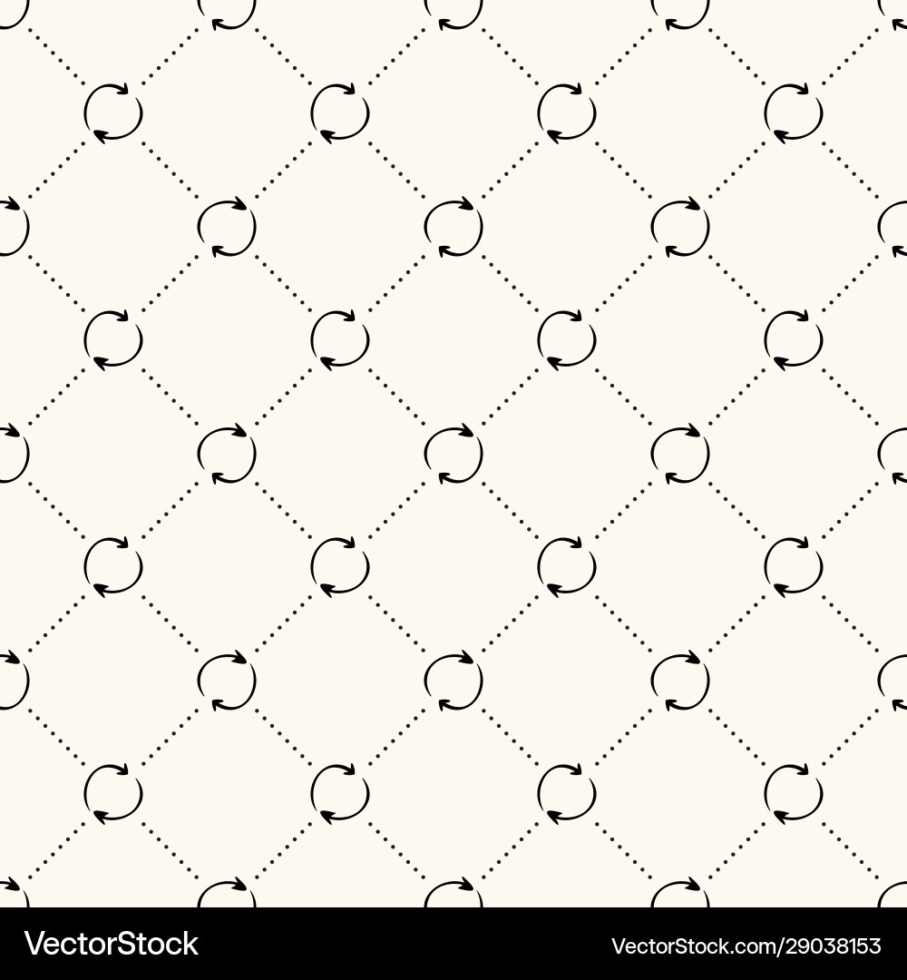 Seamless pattern with simple recycle sign Seamless pattern with simple recycle sign vector image