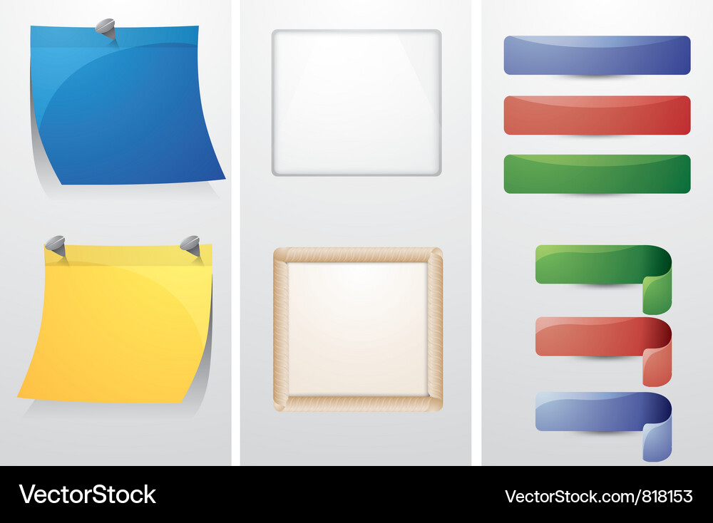Set of web components Vector Image
