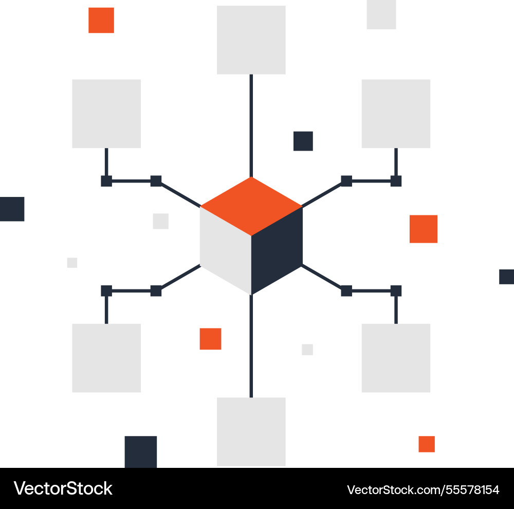 Computer network flat web icon concept Computer network flat web icon concept vector image