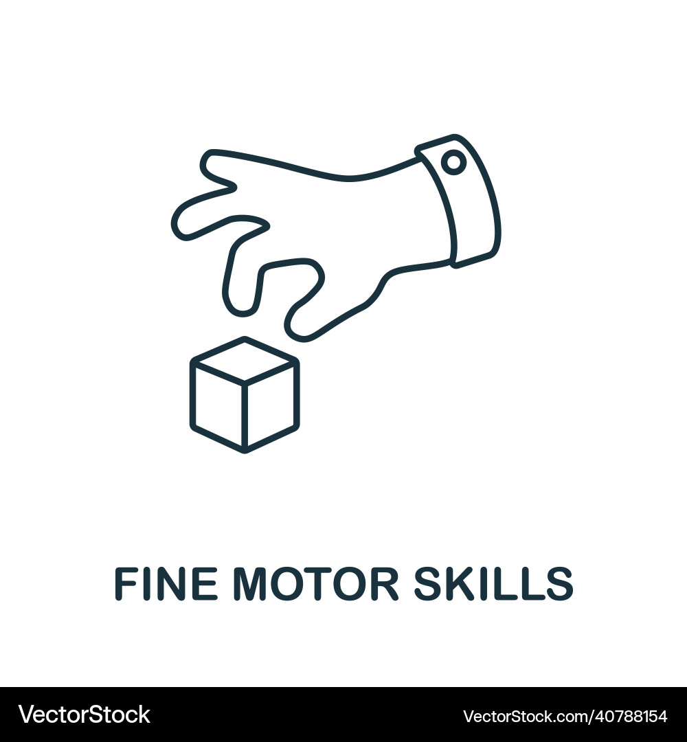 Fine motor skills icon line element from Fine motor skills icon line element from vector image