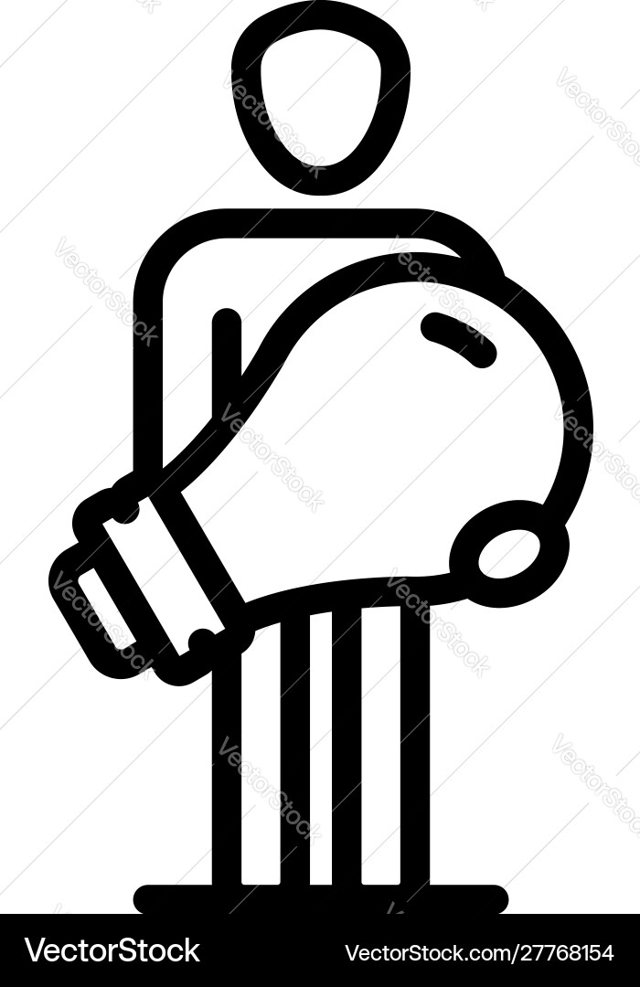 Man startup idea icon outline style Man startup idea icon outline style vector image