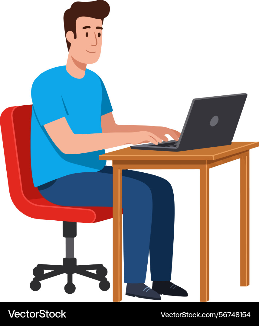 People work using on computers laptops desktops People work using on computers laptops desktops vector image