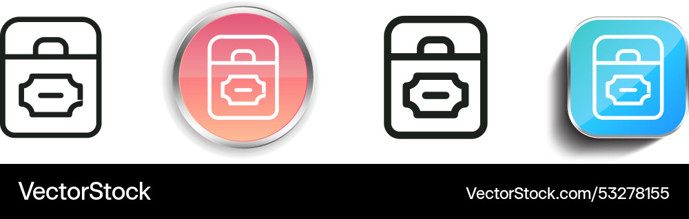 Cosmetic icon thin linear regular and button vector image