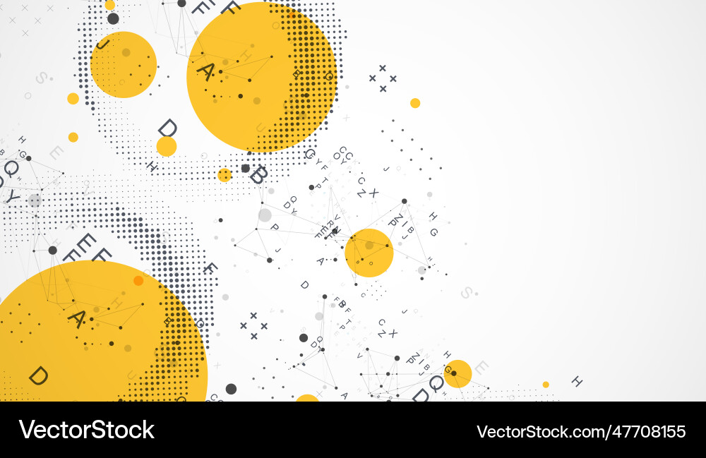 Halftone science background with connecting dots Halftone science background with connecting dots vector image