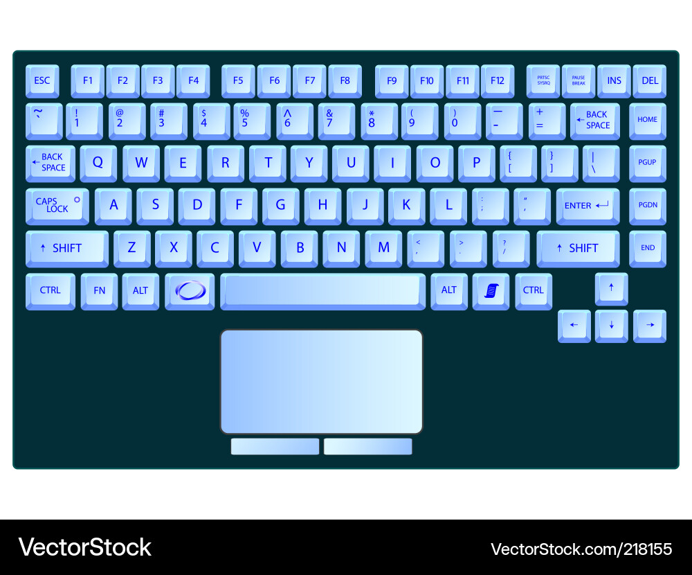 Laptop keyboard Royalty Free Vector Image - VectorStock