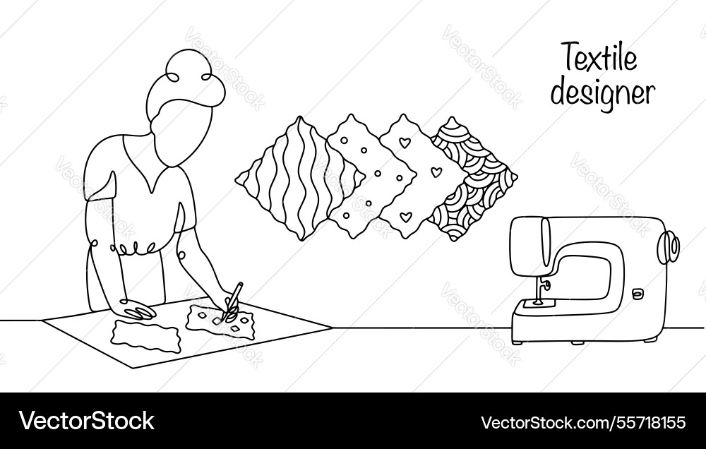 Textile designer Textile designer vector image
