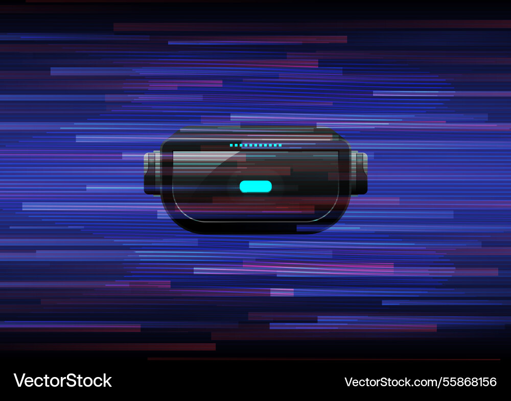 Abstract background with 3d virtual glitch effect Vector Image