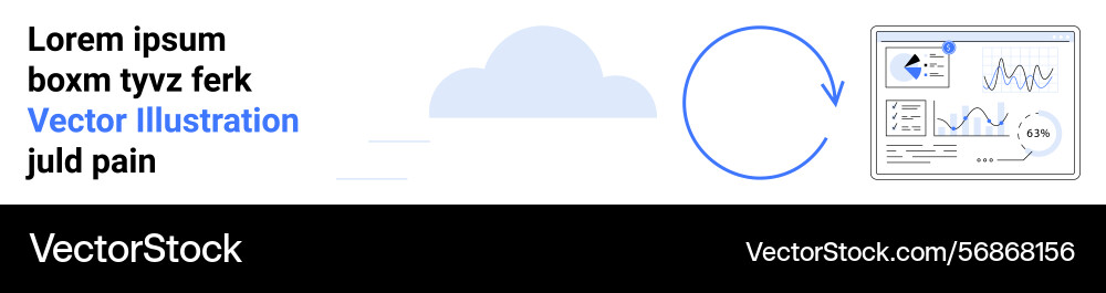 Cloud data backup and sync with analytics Vector Image