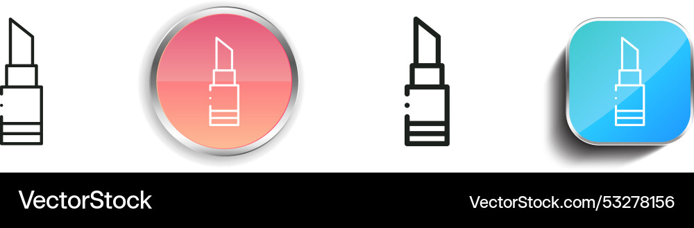 Cosmetics icon thin linear regular and button vector image