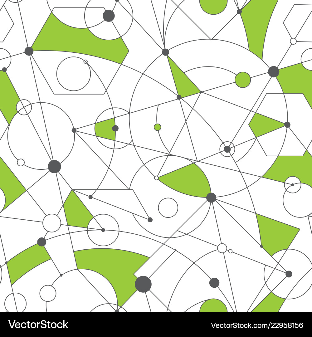 Grid seamless pattern with random geometric Grid seamless pattern with random geometric vector image