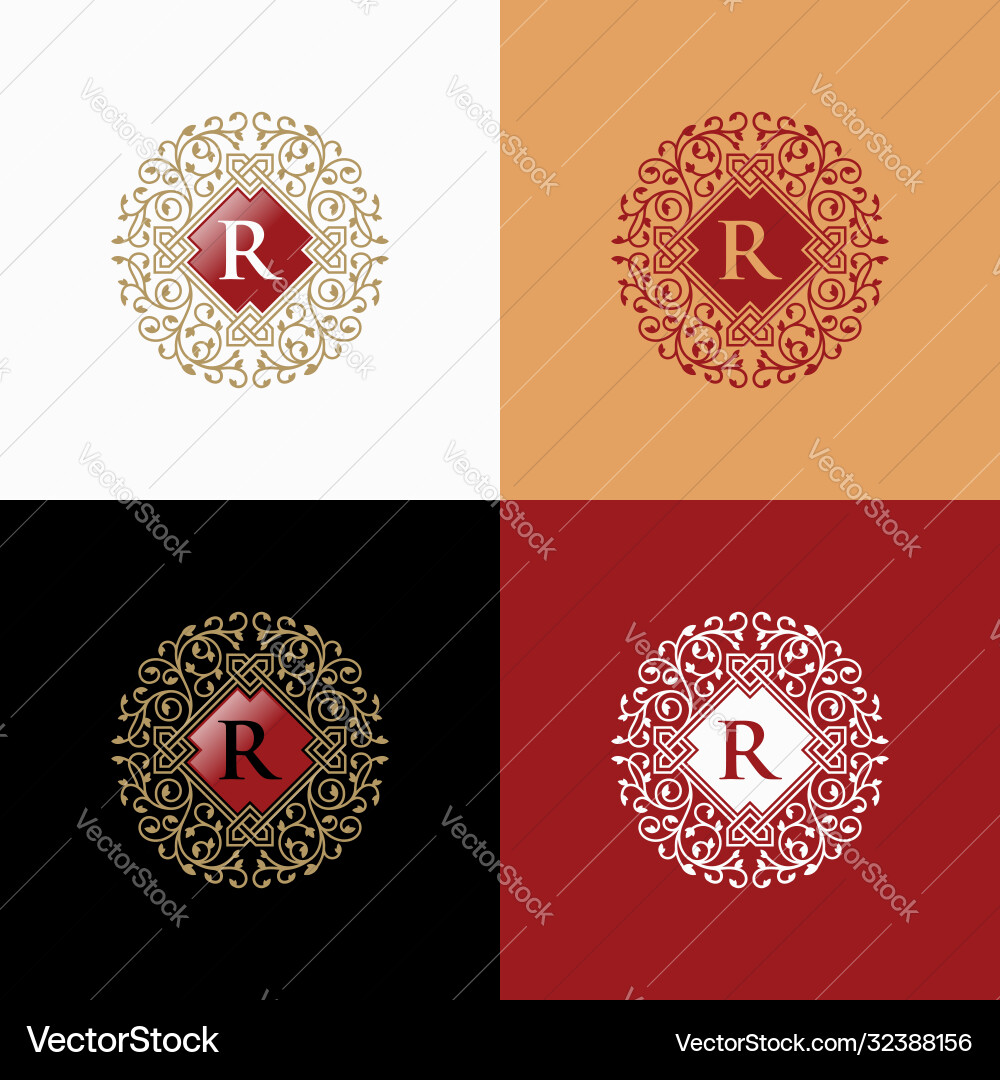 Royal luxury logo design template Royal luxury logo design template vector image