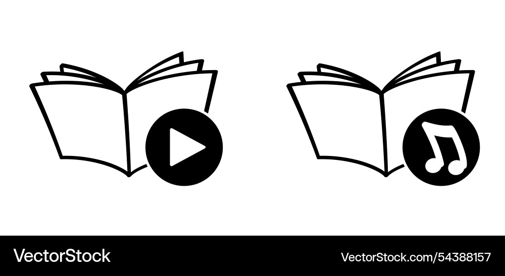 Audiobooks open book and pages education concept Audiobooks open book and pages education concept vector image