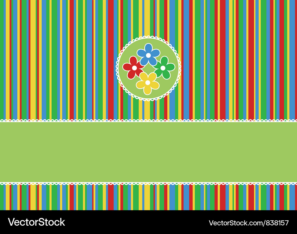 Greeting card flowers Vector Image