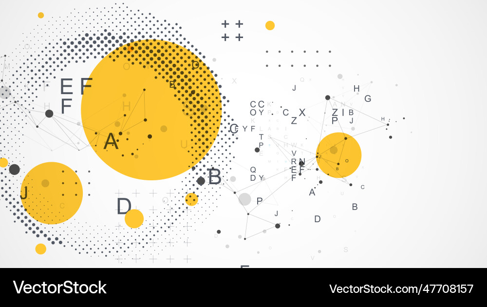 Halftone science background with connecting dots Halftone science background with connecting dots vector image