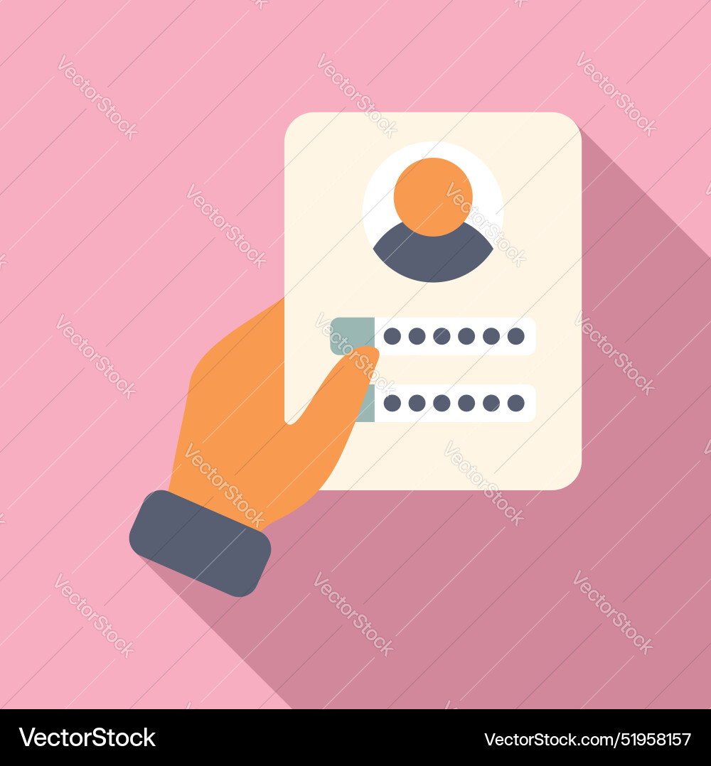 Office worker entering password on login screen Vector Image