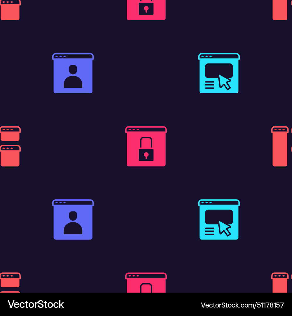 Set ui or ux design create account screen secure Vector Image