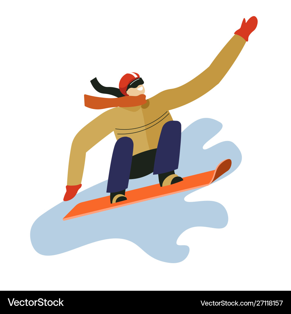 Wintersport Mann auf Snowboard Snowboard Wintersport Mann auf Snowboard Snowboard vektorbild