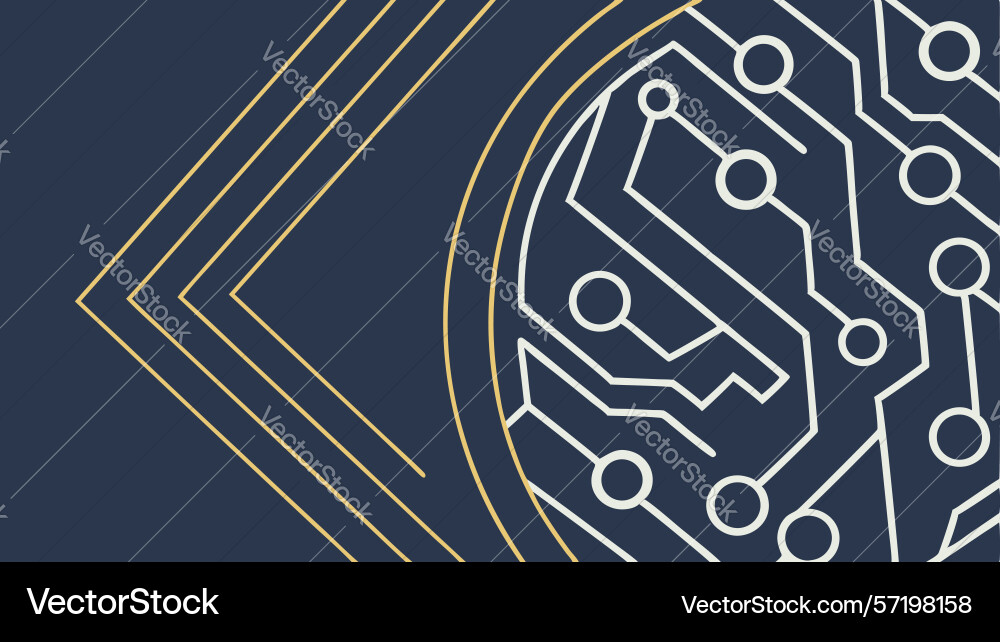 Abstract circuit board pattern with geometric vector image
