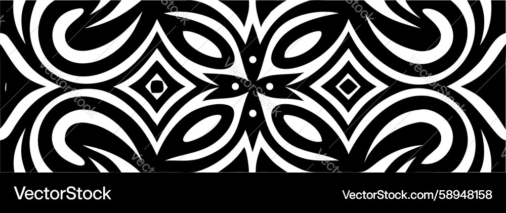 Abstract geometric repeating border pattern Vector Image