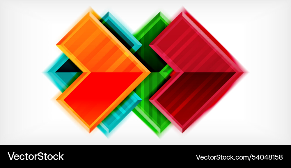 Arrow symbols created with 3d effects and line Vector Image