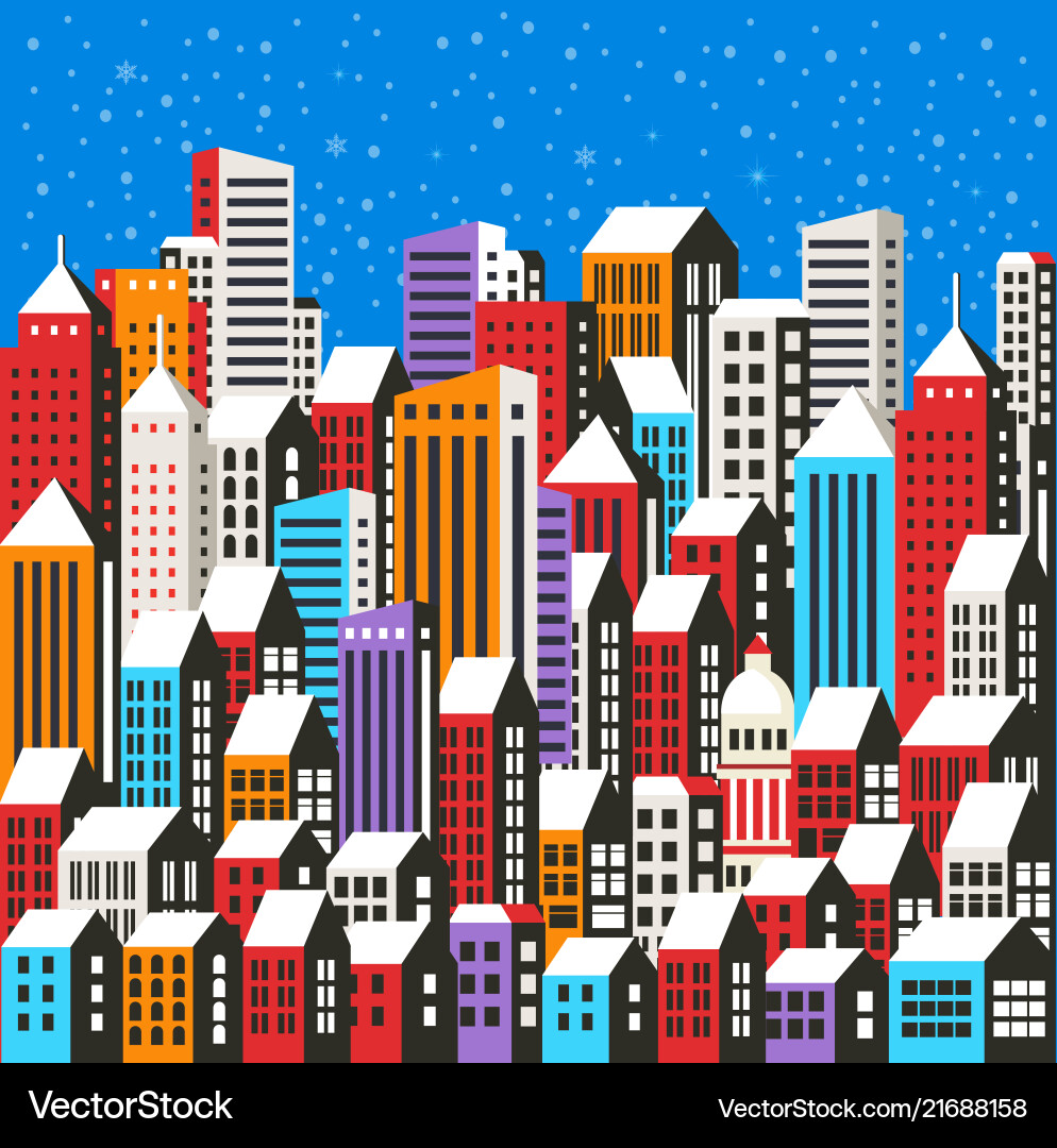 Christmas winter landscape Christmas winter landscape vector image