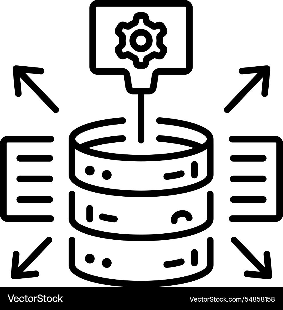 Data normalization Vector Image