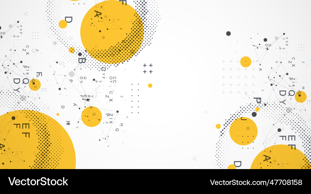 Halftone science background with connecting dots Halftone science background with connecting dots vector image