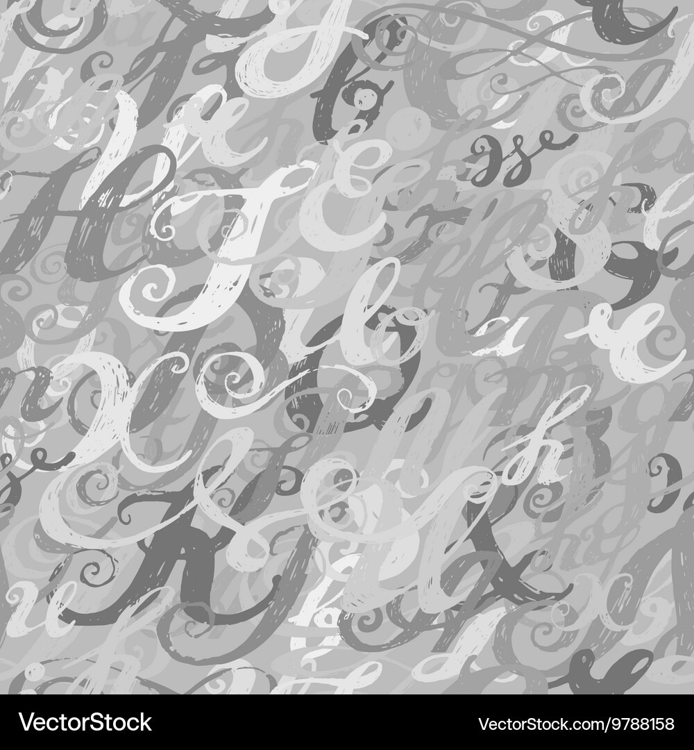 Kalligraphie Alphabet Artenet Briefing nahtlos Vektorbild