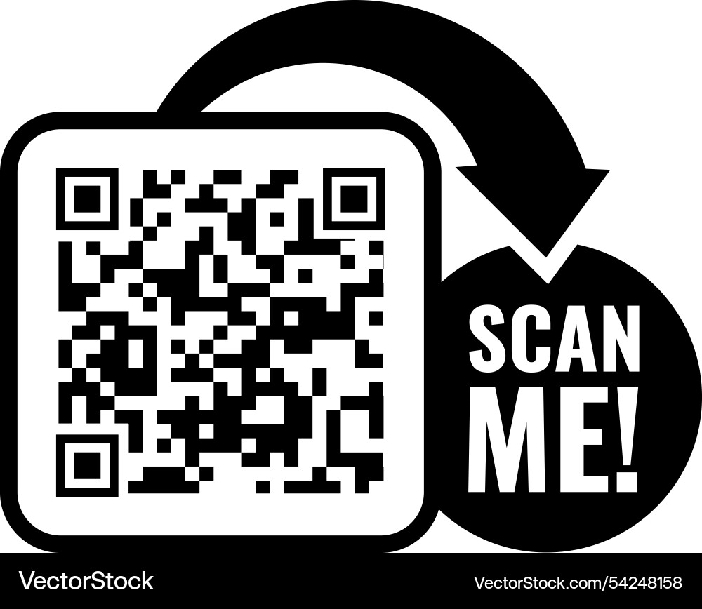 Qr code template scan me icon for payment Qr code template scan me icon for payment vector image