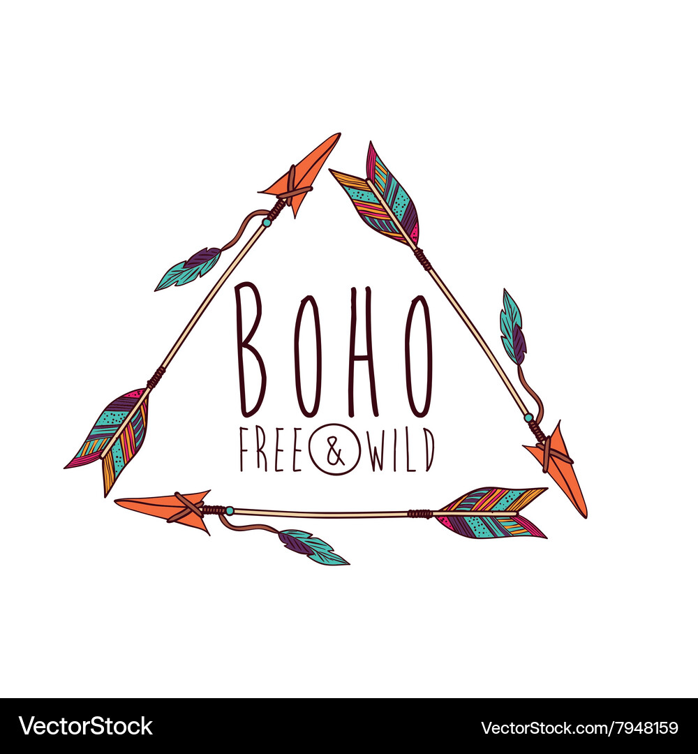 Bohemian Arrows Pattern Vector Image