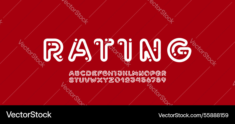 Digital alphabet font in science style Digital alphabet font in science style vector image