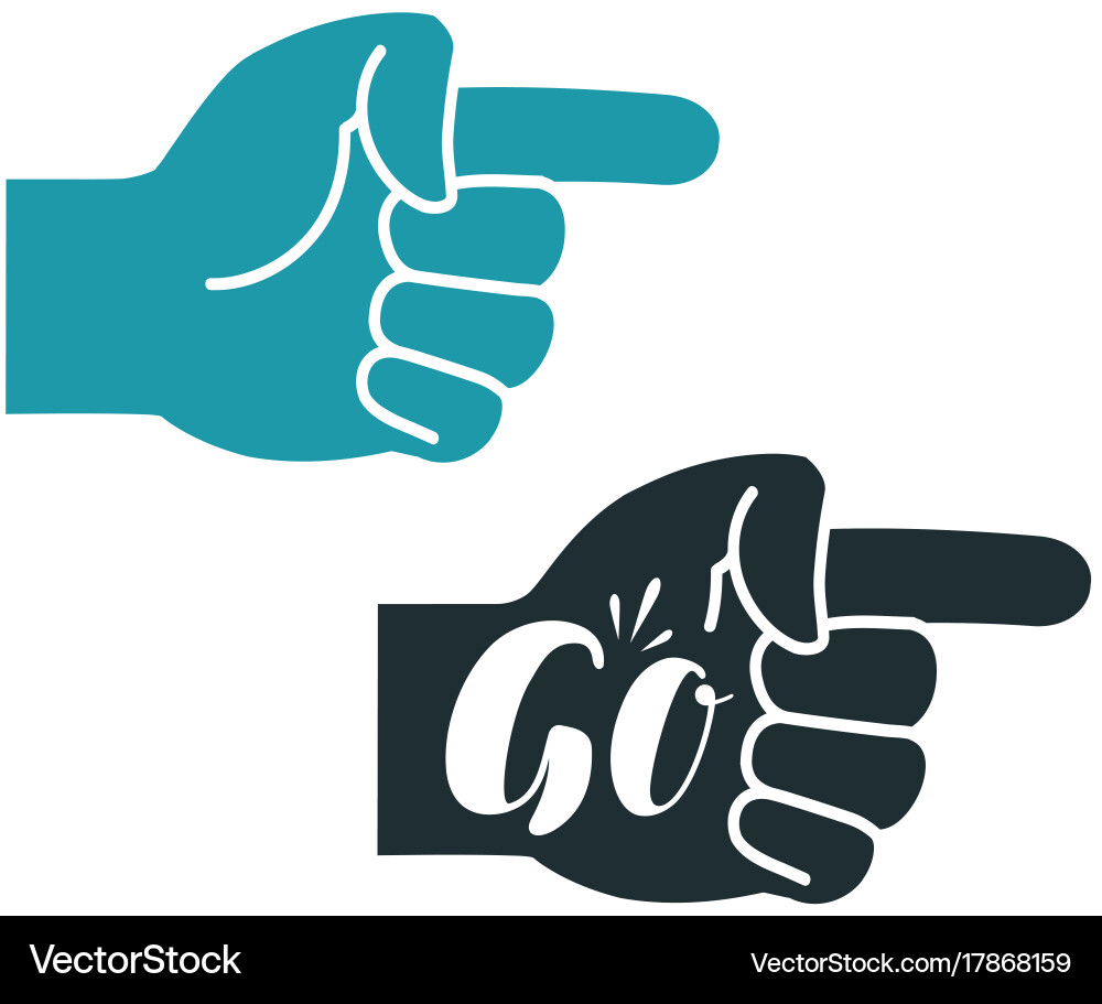 Index Finger Pointing Symbol vector image