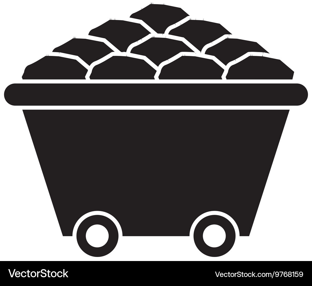 Mining cart isolated icon design Vector Image