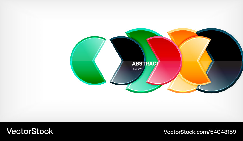 Trendy round shapes with triangular angle design Vector Image
