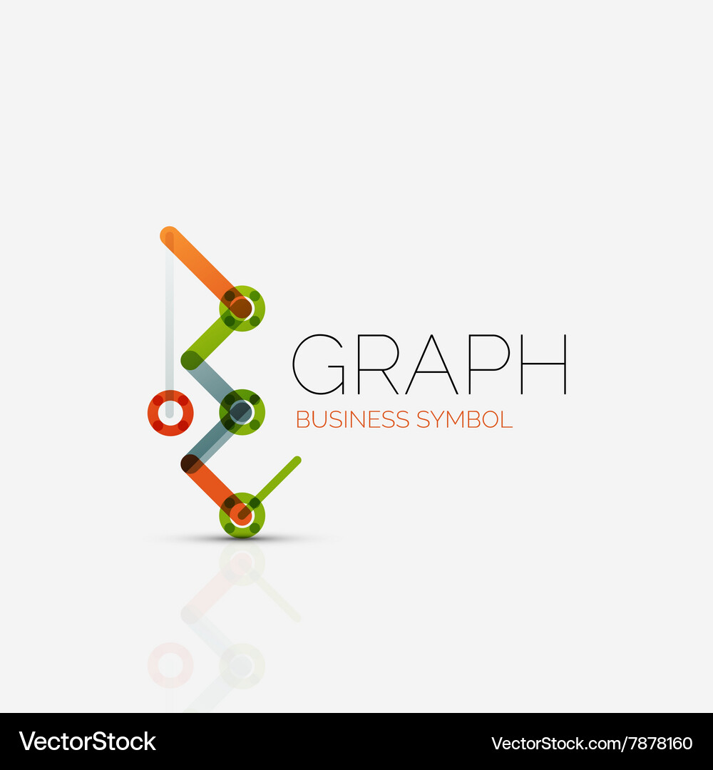 Abstract logo idea linear chart or graph Vector Image