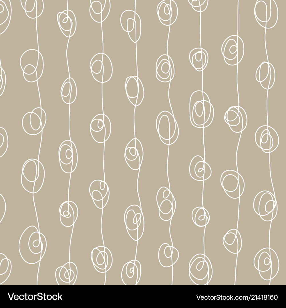 Abstract Seamless Pattern - Curls & Lines vector image