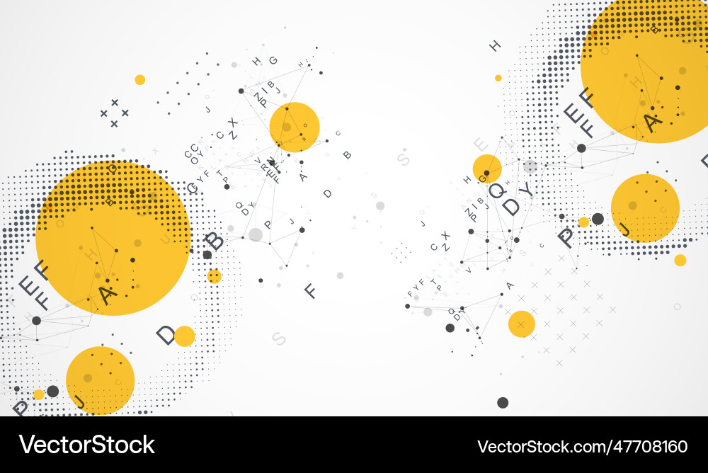 Halftone science background with connecting dots Halftone science background with connecting dots vector image
