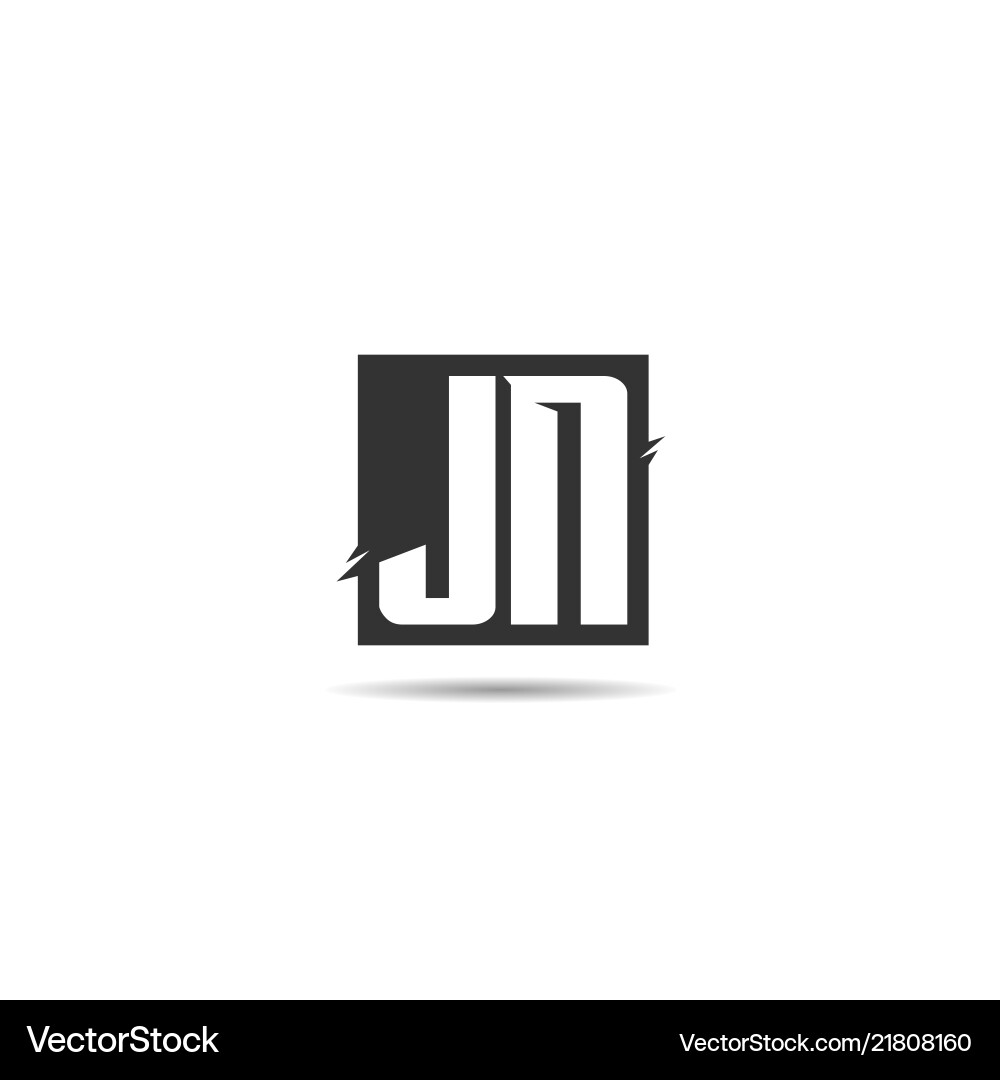 Initial letter jn logo template design Initial letter jn logo template design vector image