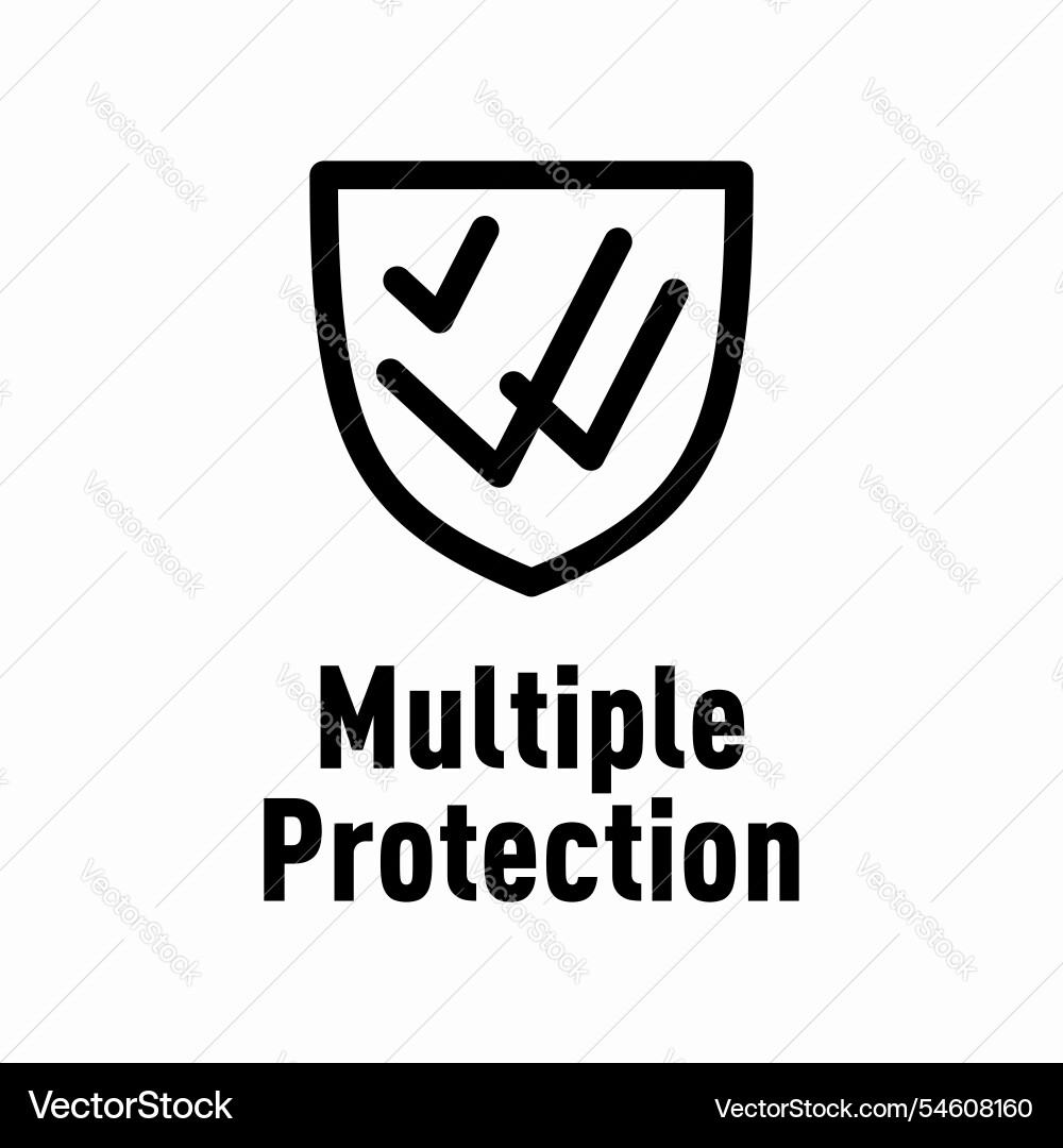 Multiple protection information sign – Lizenzfreie Vektorgrafik ...