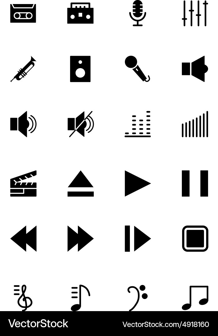 Music Icon Set Vector Image