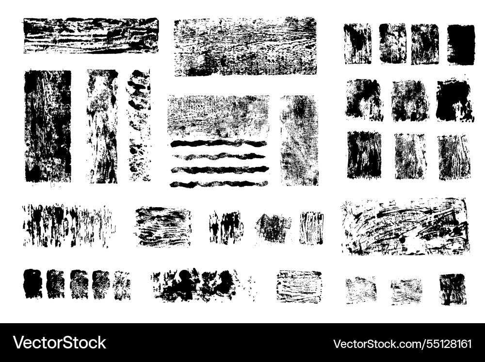 Abstract Paint Splatter Texture Set Royalty Free Vector