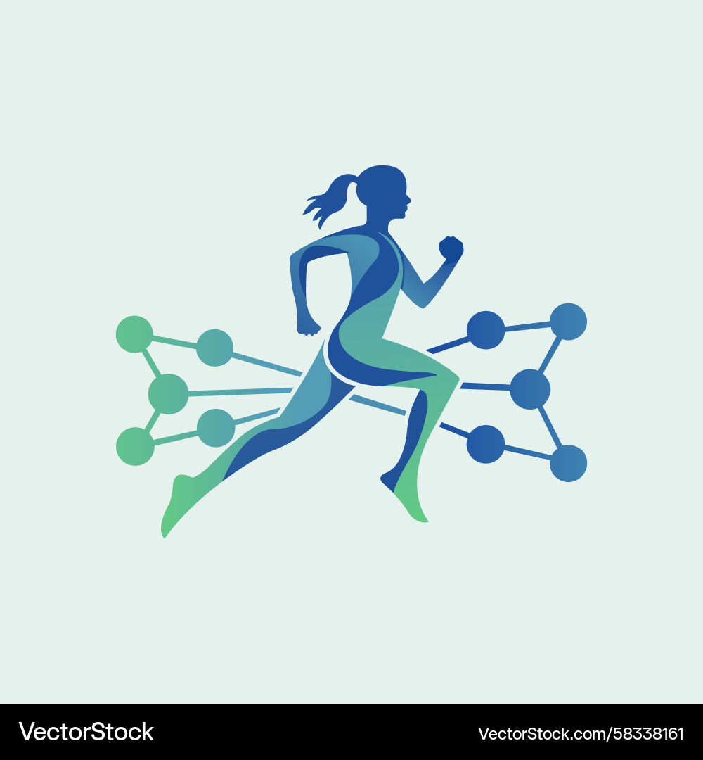 Data-Driven Runner Performance Vector Image